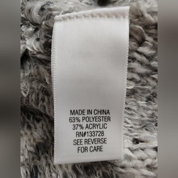 Croft & Barrow V Neck Marled Sweater Women's XL White Black - Picture 8 of 11